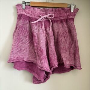 Free People Fuchsia Knit Shorts